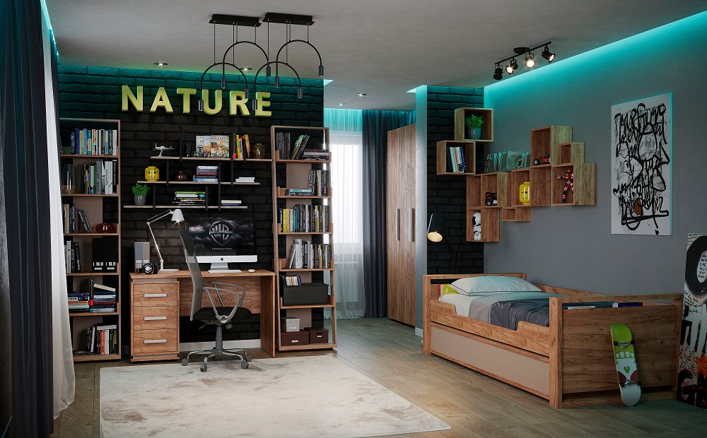 Куб 1 Nature 98, дуб табачный фото 2