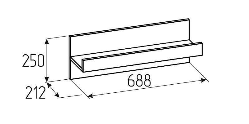 Полка навесная Лойс 89 фото 3